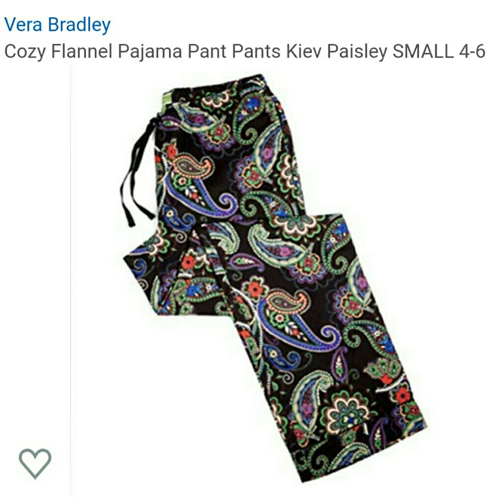 Vera Bradley Cozy Flannel Pajama Pant Kiev Paisley